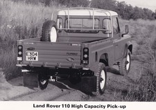 LAND ROVER 110 HIGH CAPACITY PICK-UP, REG No.E304 HRW, PERIOD PHOTOGRAPH.