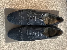 Paul Smith Men’s Navy Blue Suede Brogue Shoes Size 8 Miller Dip Dye Wash Used