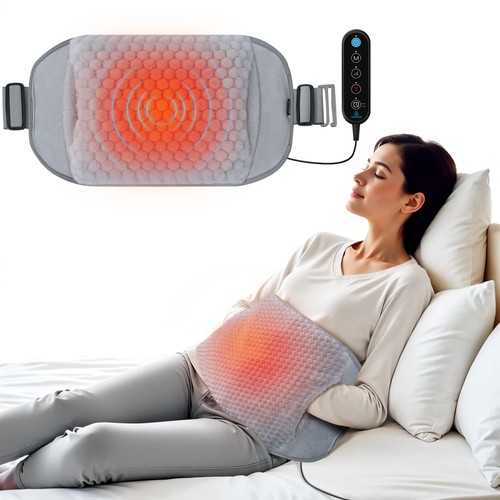 Heating pad with massager - with,
