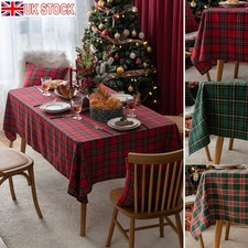 Cotton Plaid Check Tablecloth