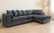 Dark grey chenille corner - dark,