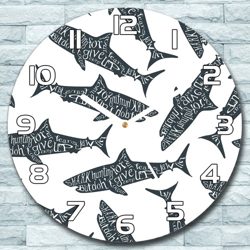 Glass wall clock - wall,