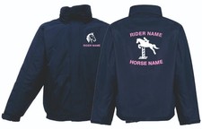 Personalised Horse Jacket Name Front And Back Showjumping Regatta Xmas Gift