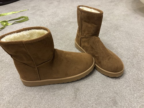 Primark brown suede - suede, snow