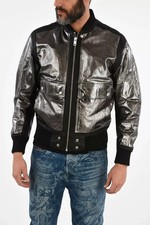 new mens DIESEL foil leather jacket steward metallic size XL RRP £590 b2