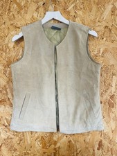 Wallis cream leather waistcoat