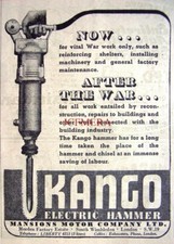 'KANGO' WW2 Electric Hammer (After the War...) Advert : Small 1943 Print