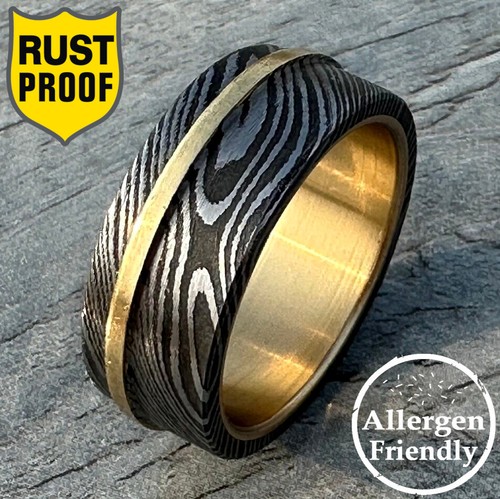 Customized damascus 8mm ring - customized,