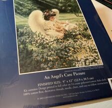 Vintage Candmar Dona Gelsinger An Angel’s Care Embellished Cross Stitch Kit 9x12