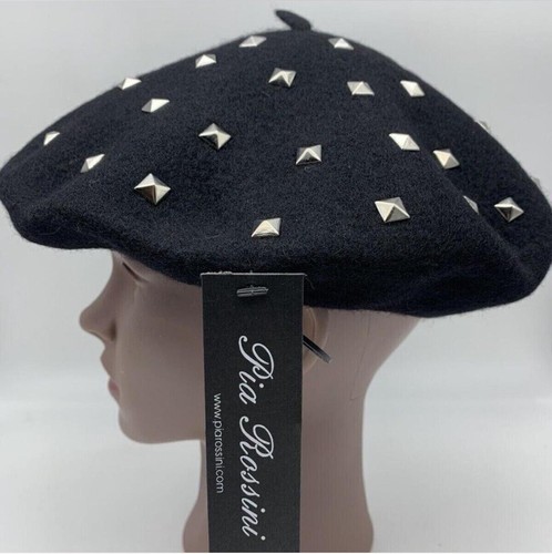 Black studded 100 wool - black,