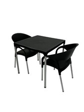 Black plastic patio furniture - patio,