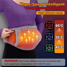 Electric Heating Abdominal Belt 2in1 Hand Back Warmer Period Pain Relief Cramps