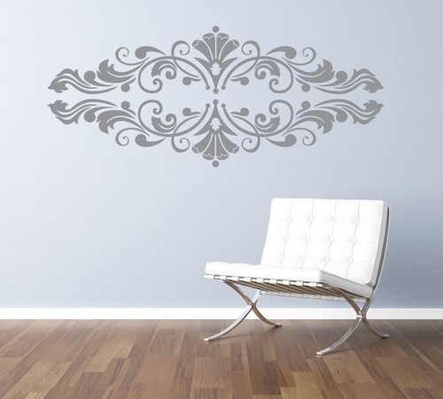 Damask swirls floral - floral, ornament