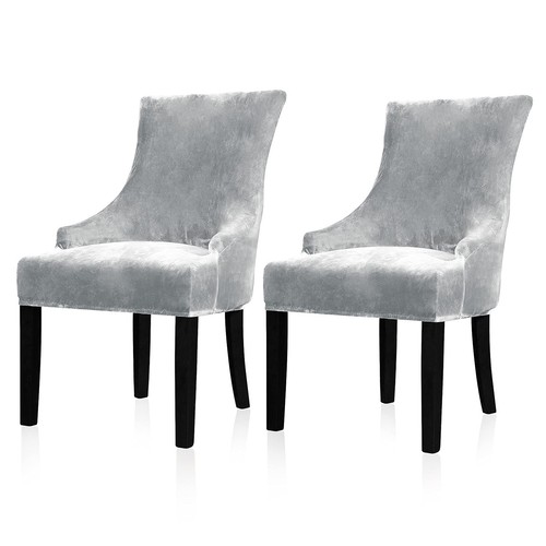Velvet stretch wingback chair - stretch,