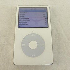 Apple iPod White 30gb 5th Generation Model No. MA444FB with 4821 Songs on it