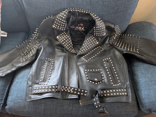 New motorbike spiked leather - motorbike,
