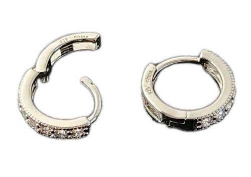 Sterling silver cubic zirconia - silver,