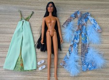 Vintage Mego CHER Doll 1970s 12" Tall & Outfits Gorgeous doll