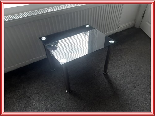 Black rectangular glass - black,