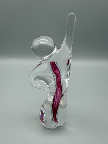 Signed abstract art glass - abstract,