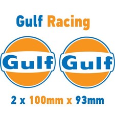 Gulf Racing stickers x2 laminated for Porsche le mans graphic sticker decals