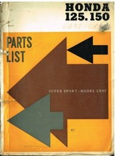 HONDA 125cc CB92 & 150cc CA95 / CB95 SUPER SPORT 1959-65 FACTORY PARTS CATALOGUE