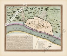 Antique map london - antique, in