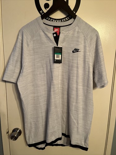 Nike tech knit button - nike, collar