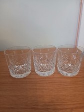 3 x Stuart Crystal Old