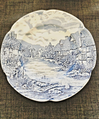 Blue johnson bros plate - blue,