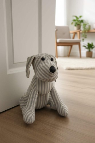 Grey striped dog - striped, stop