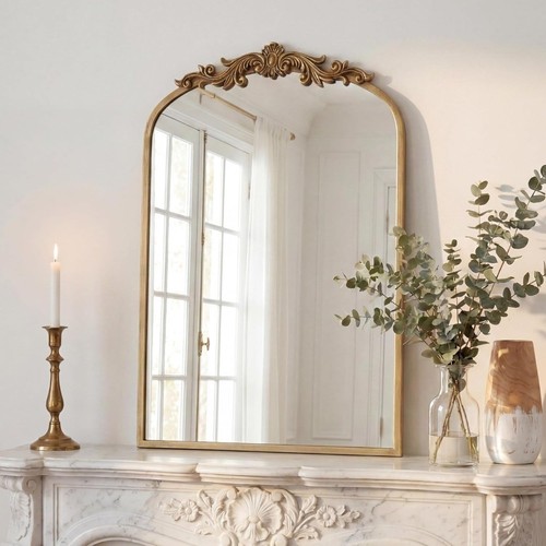 Arched mirror for auction gold - mirror,