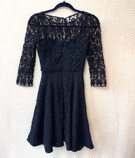 Reiss Dress Black Floral Lace