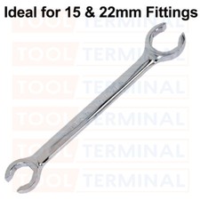 PROFESSIONAL TOOLS PLUMBERS SPLIT RING COMPRESSION FITTING SPANNER 15MM22MM SCSR