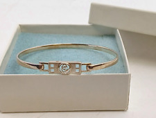 Kit Heath .925 Sterling Silver Mackintosh Style Rose Bangle Bracelet