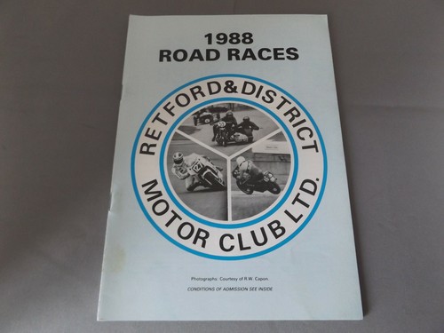 1988 mallory park programme - 1988,
