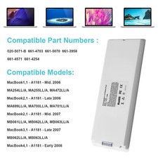 A1185 Battery For Apple Macbook 13" A1181 Mid Late 2006 2007 Early 2008 59Wh NEW