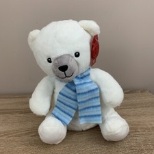 Clintons Polar Bear with Scarf Soft Toy Plush Keel Toys