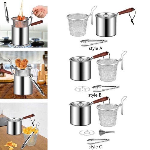 Deep frying pot with lids - deep,