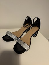 Black heals- silver sequin-