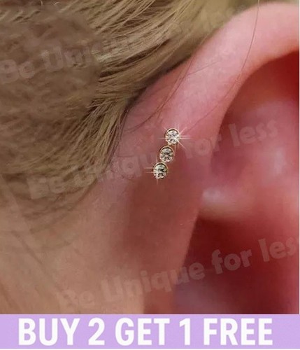 Flat back earrings tragus - back, stud
