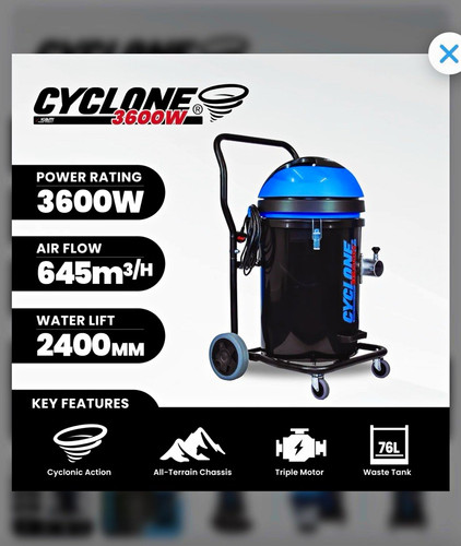 Cyclone 3600w gutter vacuum - cyclone,