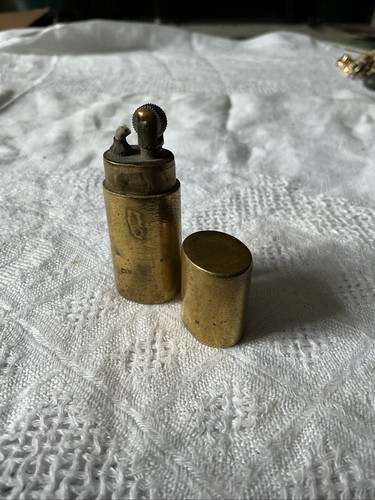 Vintage brass cylinder trench - brass,