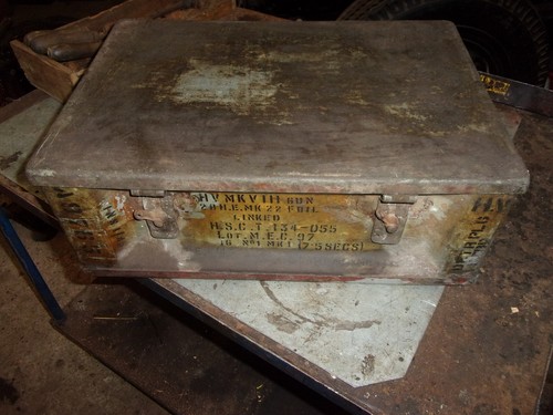 Militaria ammunition box metal - box,
