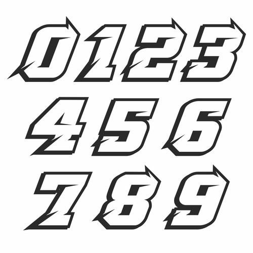 Sticker racing number - sticker,