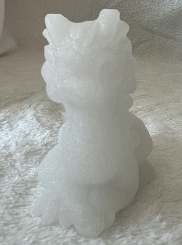 White jade crystal dragon - jade,
