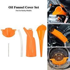 Crankcase Fill Primary Case Oil Fill Drip-Free Oil Funnel Fit For Harley Touring