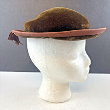 Vintage Ladies Brown Velvet