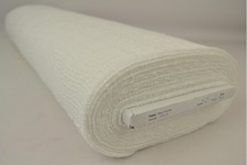 1m Boucle Fabric 59" wool chenille Off White Ivory Check Coat Jacket Dressmaking