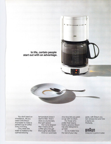 Vtg print braun aromaster - ad,